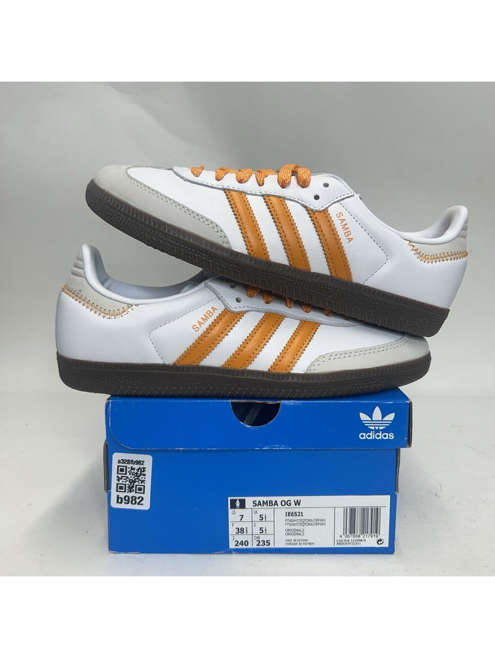 Adidas Samba OG WMNS “White Equipment Orange" IE6521